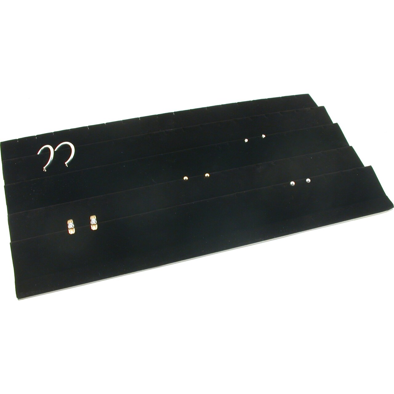 2 Black Velvet Earring Displays Each Holds 45 Pairs 14 1/8" x 7 5/8"